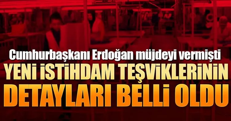 Yeni istihdam teşviklerinin detayları belli oldu