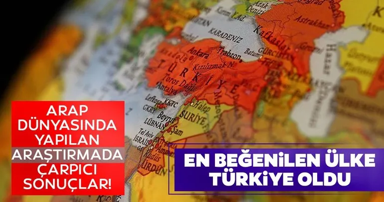 Son dakika: Arap dünyasında en beğenilen ülke Türkiye!