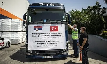 Cumhurbaşkanı Erdoğan’ın talimatıyla hazırlanan tıbbi yardım TIR’ı Sancak bölgesine ulaştı