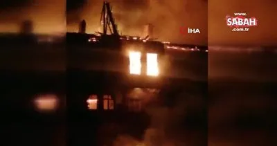 Beypazarı’nda çıkan yangında 2 katlı ahşap ev küle döndü | Video
