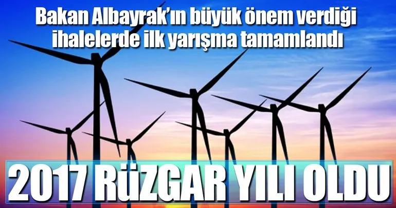 2017’de rüzgâr enerjiden yana esti