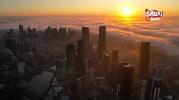 Avustralya’da kartpostallık gün doğumu havadan görüntülendi | Video