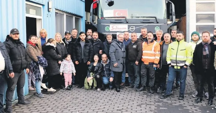 7 TIR malzeme yola çıktı