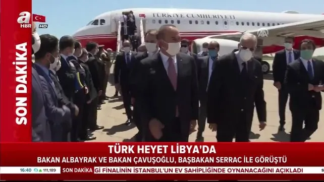 Son dakika: Türk heyet Libya'da! Hazine ve Maliye Bakanı Albayrak ve Dışişleri Bakanı Çavuşoğlu, Sarrac ile görüştü | Video