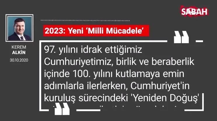Kerem Alkin | 2023: Yeni ‘Milli Mücadele’