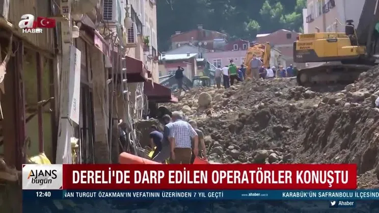 Giresun Dereli'de darp edilen kepçe operatörleri yaşadıklarını anlattı | Video