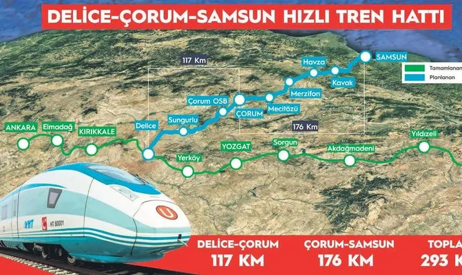 Hızlı Tren Karadeniz’e ulaşıyor