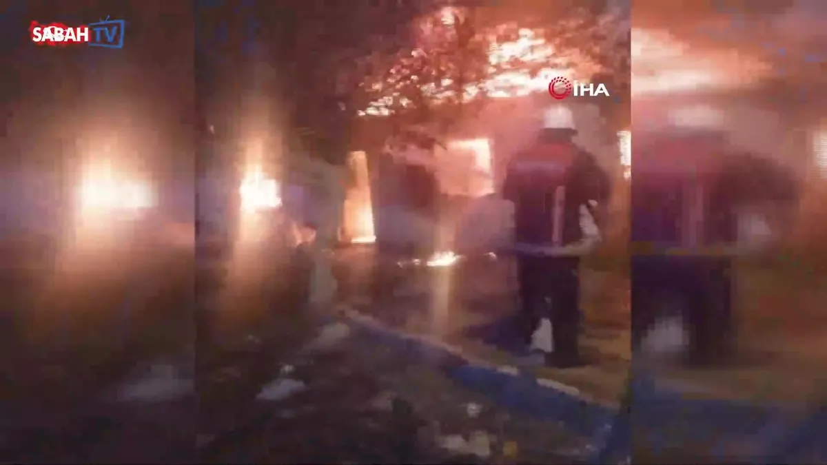 Sobadan çıkan yangın evi kül etti videosunu izle