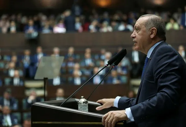 Cumhurbaşkanı Erdoğan'ın katıldığı AK Parti grup toplantısından kareler