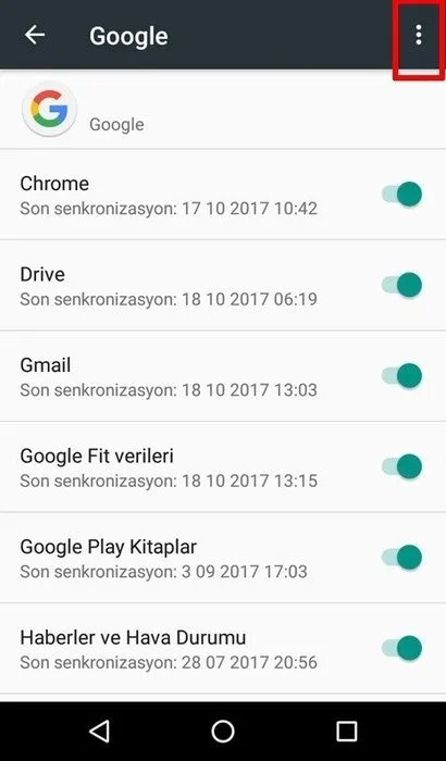 android de gmail oturumu nasil