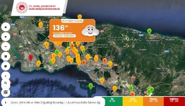 Son dakika: Bakanlık haritayı yayınladı! Uzmanlardan İstanbul için kritik ’hava kirliliği’ uyarısı: Bu ilçelerde pencereyi bile açmayın