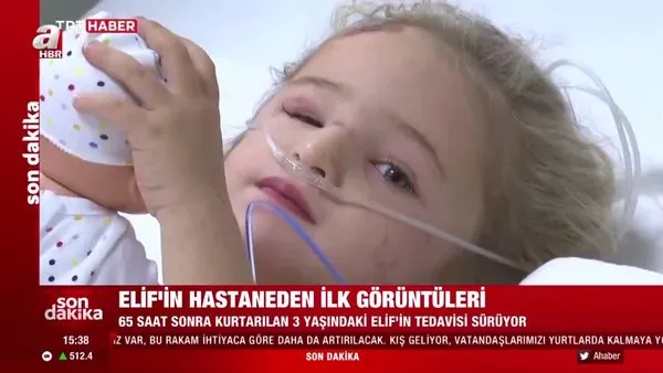 Son dakika... 65 saat sonra enkazdan kurtarılan 3 yaşındaki minik Elif'in hastanede ilk görüntüsü! Türkiye'ye el salladı | Video