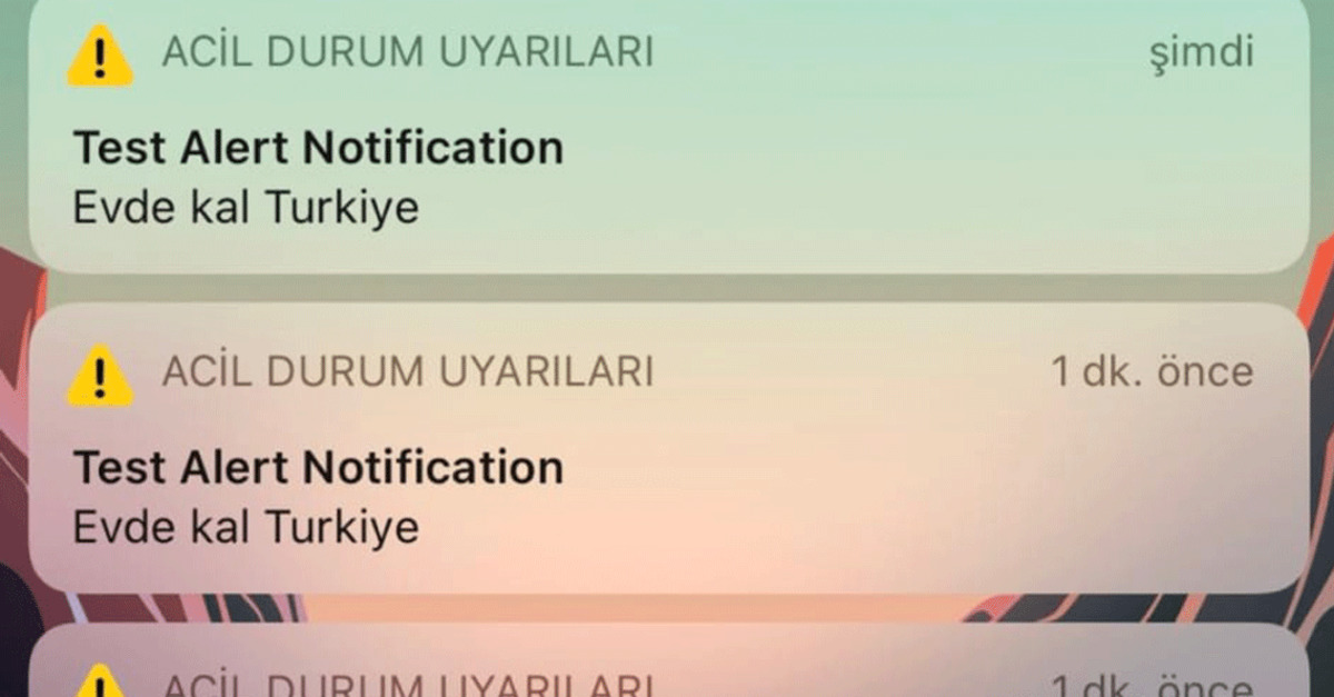 test alert notification evde kal turkiye uyarisi nedir turkce ceviri evde kal turkiye bildirimi icin vodafone dan ilk resmi aciklama geldi uyari neden gonderildi iphone ios test alert notification uyarisi ne demek