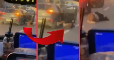 İstanbul’da genç kadın arabadan düştü: Sonrasında bakın neler oldu!