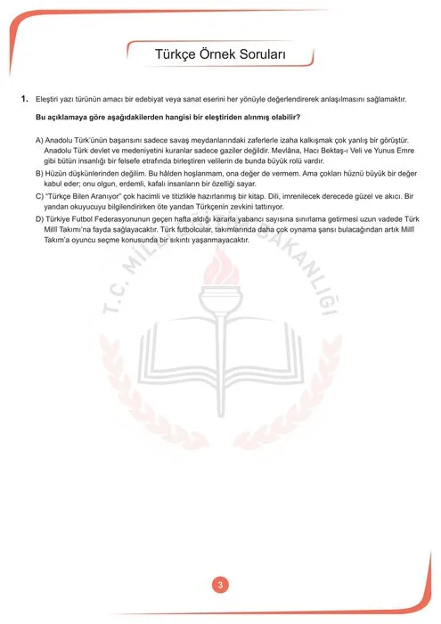 LGS örnek sınav soruları yayınlandı! MEB ile LGS sözel bölüm örnek sınav soruları
