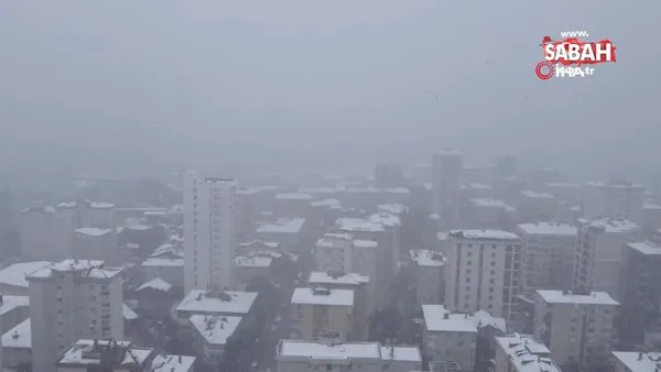 SON DAKİKA: Kar yağışı ile beyaza bürünen İstanbul havadan böyle görüntülendi | Video