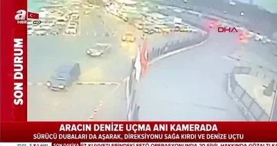 İstanbul Eminönü’de aracın deniz uçma anı görüntüleri ortaya çıktı!