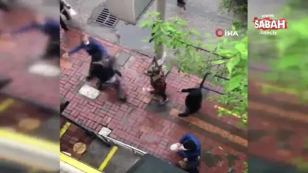 banka onundeki sira kavgasinda yumruklar konustu video