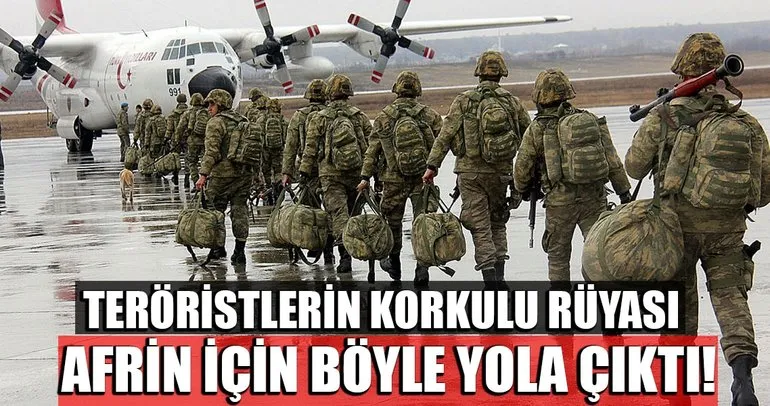 Komandolar dualarla Afrin’e uğurlandı