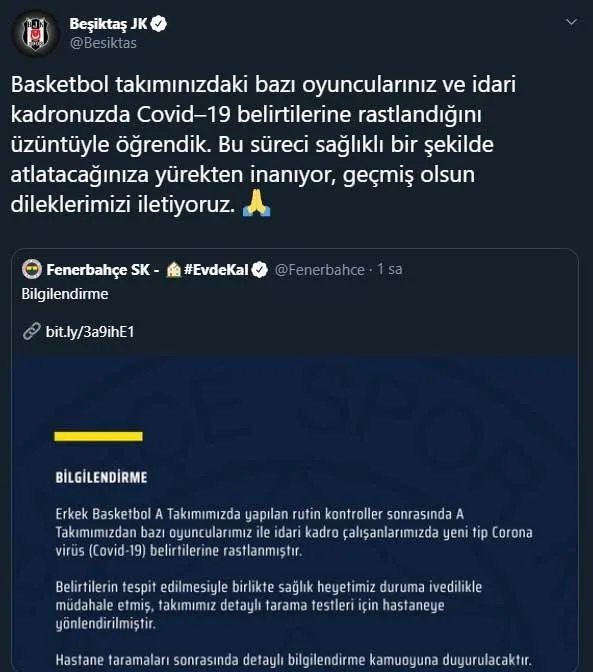 Spor camiasından Fenerbahçe Beko için destek yağmuru! İşte o mesajlar