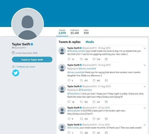 Taylor Swift sosyal medya hesaplarını terk etti