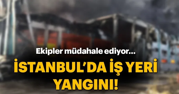 İkitelli Çorapçılar Sanayi Sitesi’nde bir iş yerinde yangın çıktı