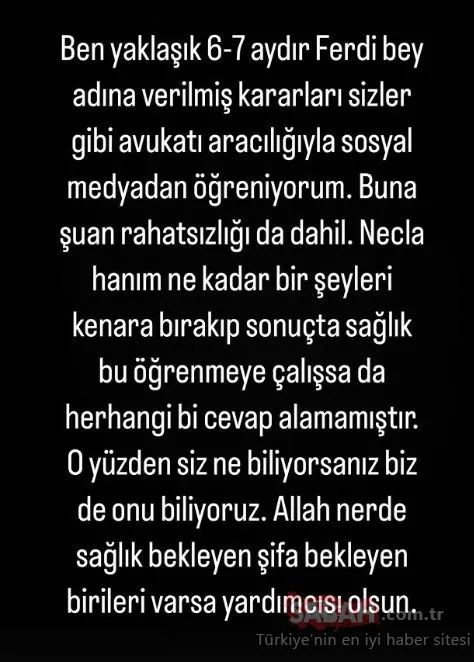 Baba- kızın arası bozuktu! Tuğçe Tayfur’dan Ferdi Tayfur’un sağlık durumuyla ilgili açıklama: Siz ne biliyorsanız biz de onu biliyoruz