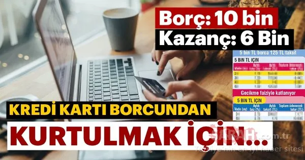 Kredi kartı borç yapılandırma fırsatı! Kredi kartı borcundan kurtulmak için...