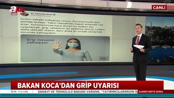 Son dakika: Sağlık Bakanı Fahrettin Koca'dan dikkat çeken grip uyarısı! | Video