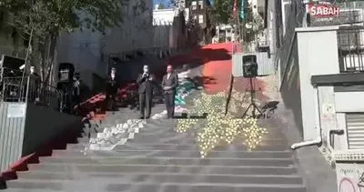 Beyoğlu’nda merdivenler sanatla buluştu | Video