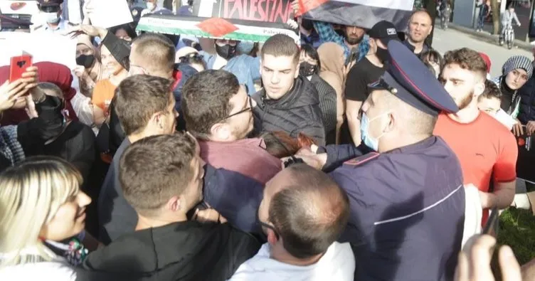 Arnavutluk’ta Filistin’e destek protestosuna polis müdahalesi