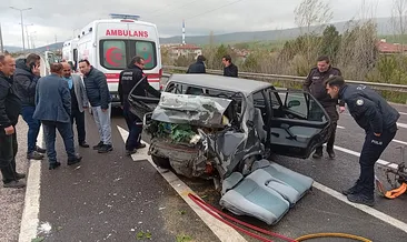 Çankırı’da feci kaza! Park halindeki otomobile ok gibi saplandı: 3 ölü 5 yaralı! #cankiri