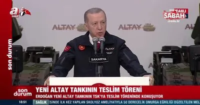 SON DAKİKA | Yeni Altay TSK’ya teslim edildi! Başkan Erdoğan: Üçüncü nesilden de öte bir tank | Video