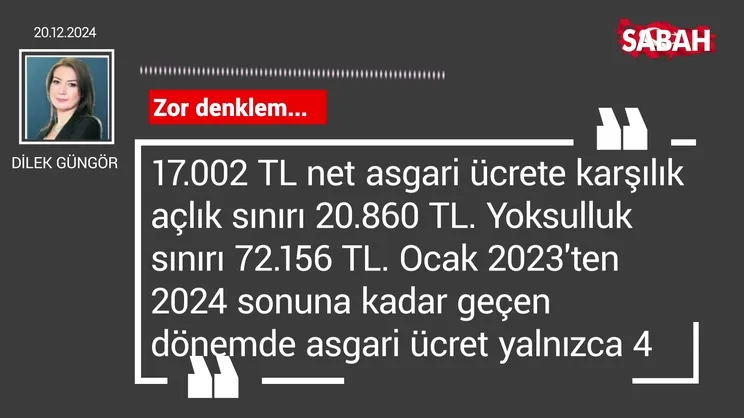 Dilek Güngör | Zor denklem...