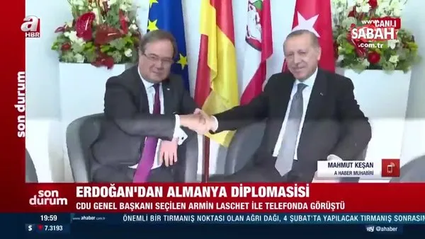Başkan Erdoğan, Almanya CDU Genel Başkanı Laschet ile görüştü | Video
