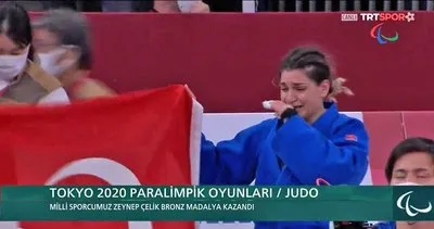 Milli Judocu Zeynep Çelik’in Türk Bayrağı ile zafer turu kamerada! TOKYO 2020 Paralimpik Oyunları’nda sevinç gözyaşları...