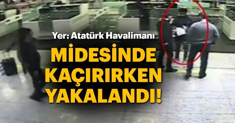 Atatürk Havalimanı’nda midesinde 1 kilo uyuşturucuyla yakalandı