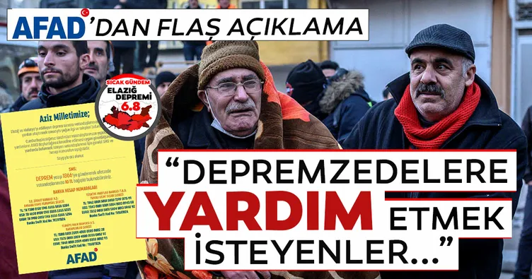 AFAD’dan flaş yardım açıklaması
