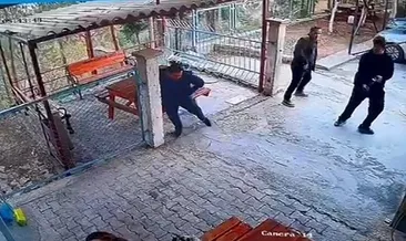 Okul bahçesinde dehşet saçtı