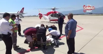 Kaynayan salça kazanına düşen bebek ambulans helikopter ile Ankara’ya sevk edildi