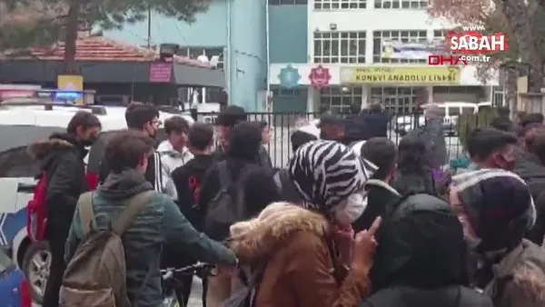 Konya'da lisede kavga | Video