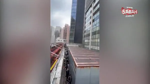Son Dakika! Hong Kong'daki Dünya Ticaret Merkezi'nde büyük yangın çıktı | Video