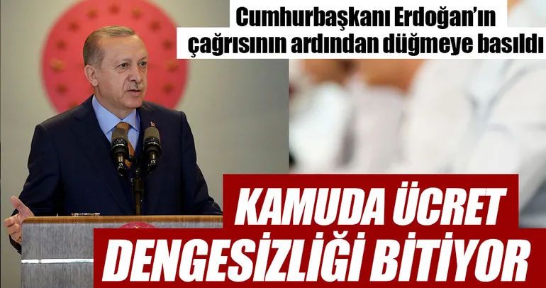 Kamuda ücret dengesizliği bitiyor