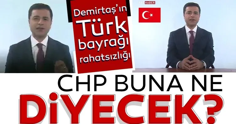 CHP buna ne diyecek? Demirtaş’ın Türk bayrağı rahatsızlığı