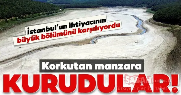 İstanbul'un su ihtiyacının büyük bölümünü karşılıyordu! Kazandere ve Pabuçdere barajları kurudu
