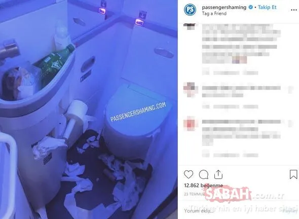 Uçakta iğrenç olay! Sosyal medyadan tepki yağdı...