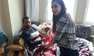 Öğrenciler Afrin gazisi askeri ziyaret etti