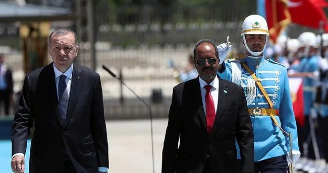 Somali Cumhurbaşkanı Ankara'da: Başkan Erdoğan'dan resmi karşılama