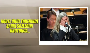 Nobel ödül töreninde şarkı sözlerini unuttu