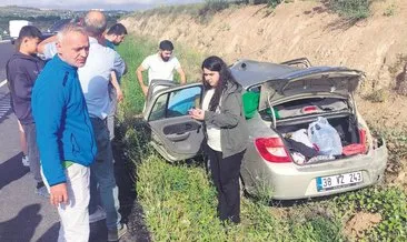 Sınava giderken kaza geçirdi